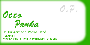 otto panka business card